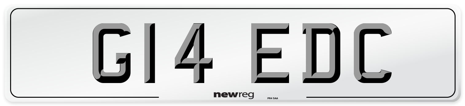 G14 EDC Number Plate from New Reg